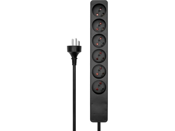 Microconnect MC-GRU0610DKB, 10 m, Sisätila, Tyyppi K, Tyyppi K, Suora, Musta