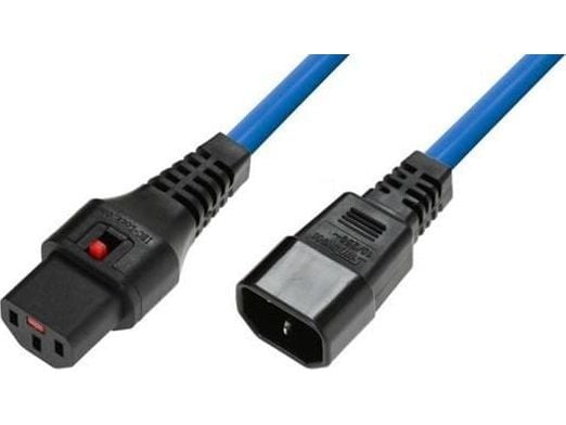 Microconnect MC-C13C14LOCK-1MB, 1 m, C13-liitin, C14-liitin, H05VV-F3G, 230 V, 10 A
