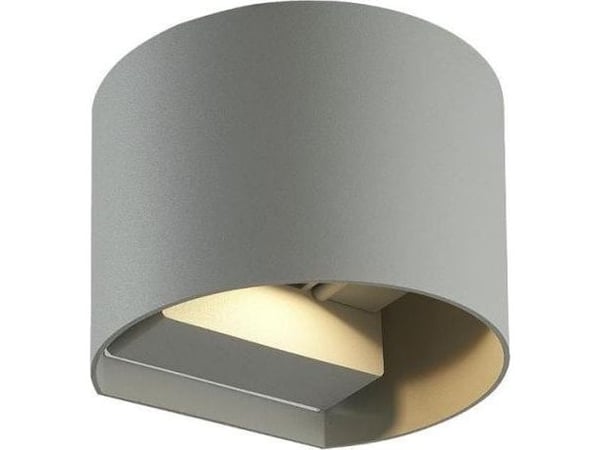 Utendørs vegglampe CILINDER, LED 2x3W, 3000K, IP54, justerbar strålevinkel, grå, LED line LITE