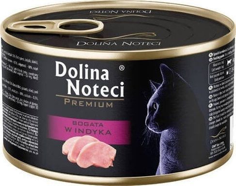 Våt kattemat rik på kalkun Dolina Noteci Premium 185 g