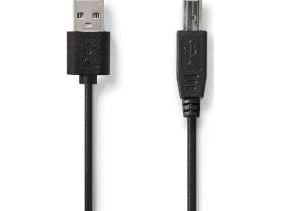 Nedis CCGL60101BK20, 2 m, USB A, USB B, USB 2.0, 0,48 Gbit/sek., Lajittelu