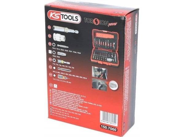 KS Tools 150.7060 skrujernsett 34 deler 1/4 (6,3 mm)