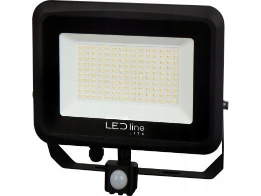 PHOTON LED LINE utendørs projektør 100W nøytralhvit 230Vac 10000lm IP65 svart - LED med bevegelsessensor