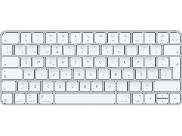 Apple Magic Keyboard Touch ID:llä Siliconilla varustetuille Maceille - espanja, Tenkeyless (80–87 %), Langallinen & langaton, USB + Bluetooth, QWER...