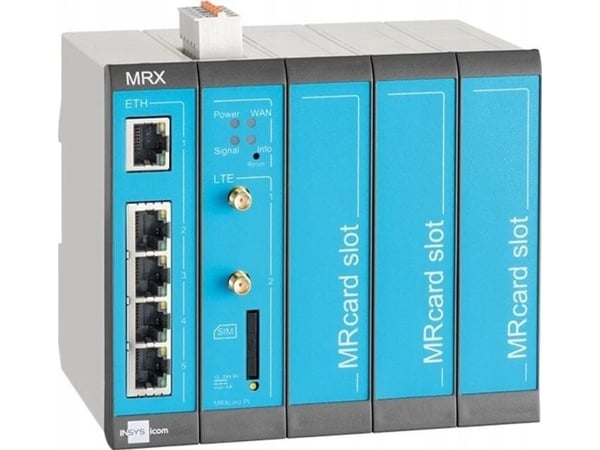 INSYS icom MRX MRX5 LTE - Router - WWAN 5-portars switch - DIN-skenmonterbar