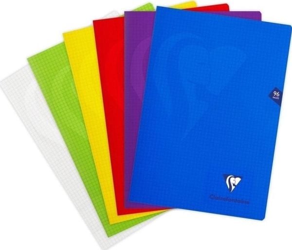 Clairefontaine notatblokk A4/48K ruter PP Mimesys mix (10 stk)
