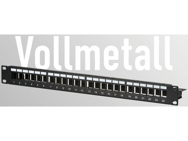 EFB patchpanel 19 tommer 1U, 24-porter,