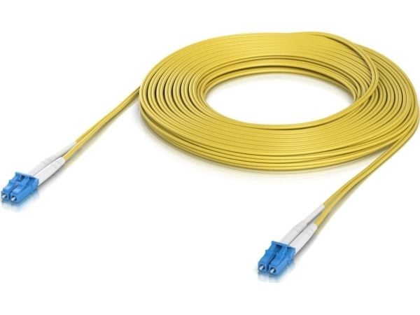 Ubiquiti UniFi - Koblingskabel - LC/UPC-enkeltmodus (hann) til LC/UPC-enkeltmodus (hann) - 15 m - 2 mm - fiberoptisk - dupleks - OS2 - halogenfri, ...