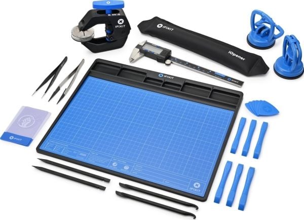 iFixit IF145-459-3, Verktøysett, Mobiltelefon/smarttelefon, Åpningsverktøy, Plastkort, Pirkepinne, Sugekopp, Pinsett, Flerfarget, 2 pinsetter
