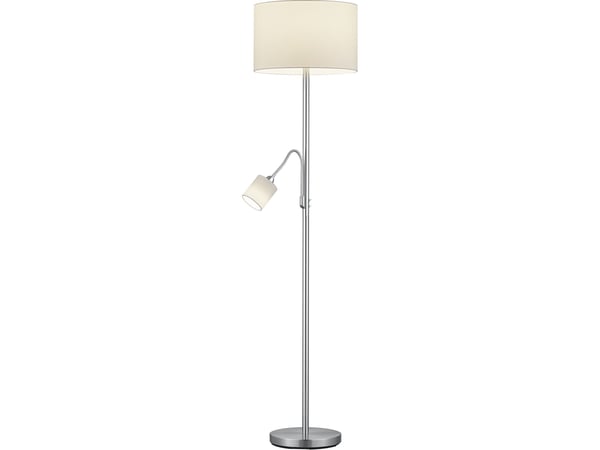 TRIO Hotel, Nickel, Hvit, Soverom, Stue, Stoff, IP20, II, E27
