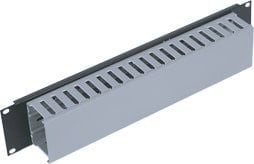 Triton 19" panel 2U with cable trunking, Svart, 2U