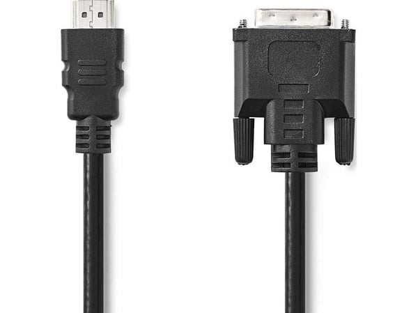 Nedis CCGL34800BK30, 3 m, HDMI Type A (Standard), DVI-D, Hankjønn, Hankjønn, Rett