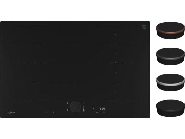 Neff T68PYY4C0, Svart, Innebygget, 80 cm, Sonebasert induksjon, Glass-keramikk, 4 zone(s)