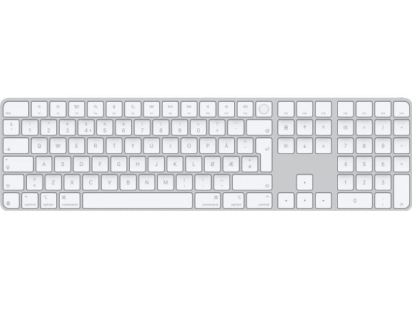 Apple Magic Keyboard with Touch ID and Numeric Keypad - Tastatur - USB-C - trådløs - Bluetooth - QWERTY - Norsk - hvite taster