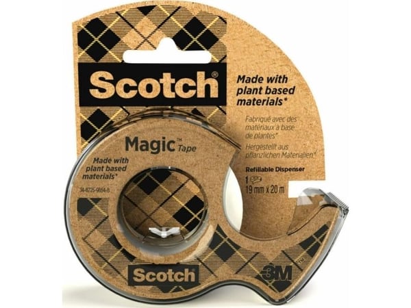 Tapedispenser, Scotch, Magic tape A Greener Choice, 19 mm x 33 m