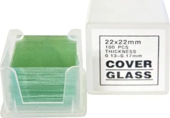 Bresser dekkglass 22 x 22 mm, 100 stk