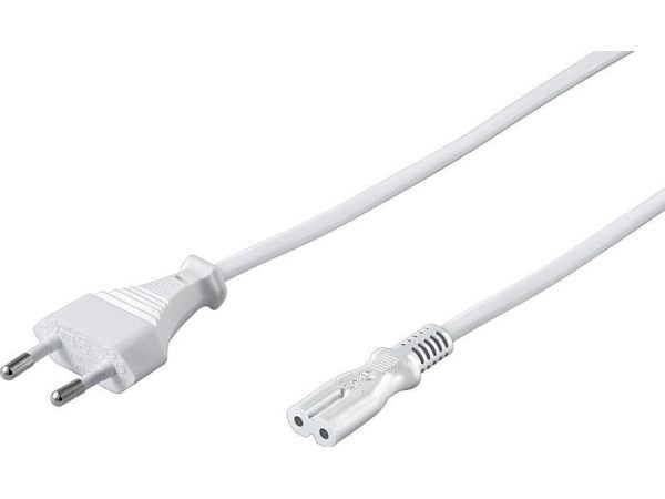Microconnect PE030720W, 2 m, Virtapistoke tyyppi C, C7 liitin, 250 V, 2.5 A