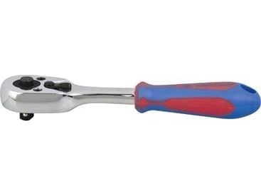 RÄIKKÄ1/4'' PAINONAPILLA 140MM, 45 HAMMASTA KUMIKAHVAINEN KAHVA
