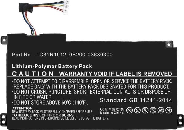 CoreParts - Batteri til bærbar PC (tilsvarer: ASUS 0B200-03680200, Asus 0B200-03680300, ASUS C31N1912, Asus B31N1912) - 11,4V - litiumpolymer - 360...