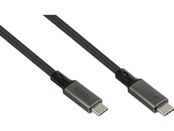 Gode tilkoblinger USB 4.0 Gen. 2x2-kabel 20GBit/s 100W 8Ka30Hz USB-C-plugg på - Med den høykvalitets og USB-IF-sertifiserte USB 4.0 Gen. 2x2-kabele...