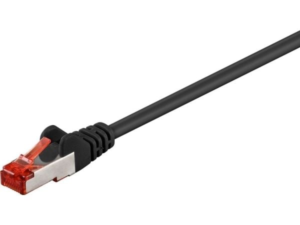 MicroConnect - Nettverkskabel - RJ-45 (hann) til RJ-45 (hann) - 25 m - 6 mm - SFTP - CAT 6 - halogenfri, rund, flertrådet - svart