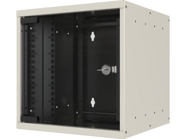 EFB Elektronik WGB-1004WS.30, Veggmonterbar hylle, 4U, 30 kg, Nøkkellås, Rack skinner, Forbedret kabelføring