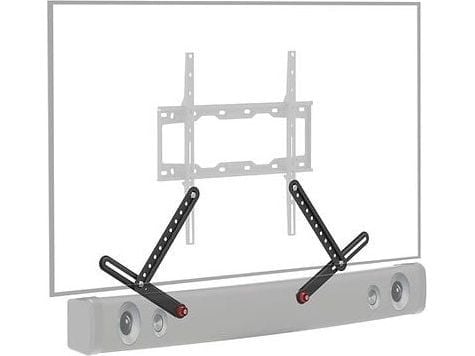 Barkan E820 - Komponenter til montering (2 monteringsarme) - for lydbarre - metallisk sort - under TV'et