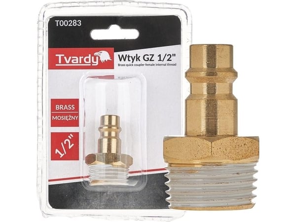 Wtyk mosiężny GZ 1/2" typ męski (1/10/100)