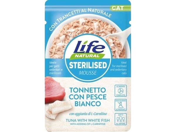 Life Pet Care Life Cat sterilisert våtfôr til katt tunfisk hvit fisk 70 g