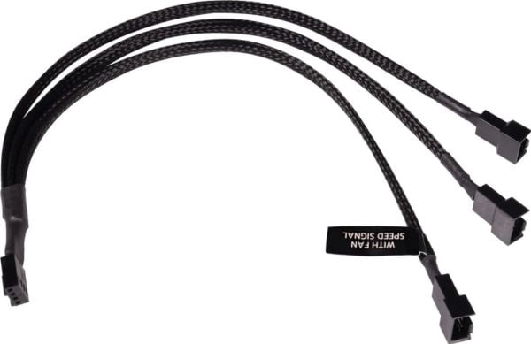 Alphacool Y-splitter 4-pins til 3x 4-pinners PWM 30cm - svart