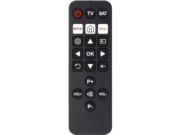 Nedis TVRC23SNBK, TV, IR Kabelfri, Trykknapper, Sort