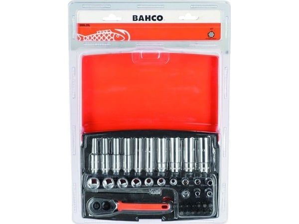 Bahco - bits- och toppsats 4-13 mm - PH/HEX/TORX 1/4" - 37 delar - blister