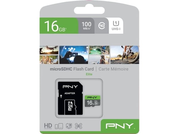 PNY Elite - Flashhukommelseskort - 16 GB - UHS-I U1 / Class10 - SDHC UHS-I