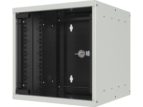 EFB Elektronik 10" seinäkiinnitteinen kotelo 9U syvyys 300mm 1-osainen RAL7035 (WGB-1009GR.30)