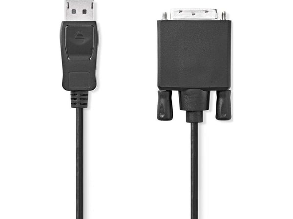 Nedis - Adapterkabel - DisplayPort (hann) til DVI-D (hann) - DisplayPort 1.2 - 2 m - rund - svart