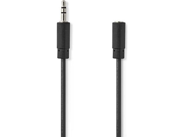Nedis CAGL22050BK10, 3.5mm, Hunkjønn, 3.5mm, Hankjønn, 1 m, Sort