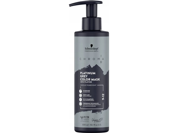 Schwarzkopf Chroma ID, 300 ml, Kvinner, Grå, 9-12, Platinum grey, Hair Color/Toner, direct dyes:Aqua (Water, Eau), Cetearyl Alcohol, Isopropyl Myri...