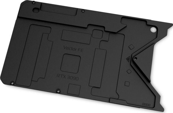 EK Water Blocks Quantum Vector FE RTX 3090 Ti, Bakplate, Aluminium, Sort, 1/4", Grafikkort, GeForce RTX 3090 Ti FE