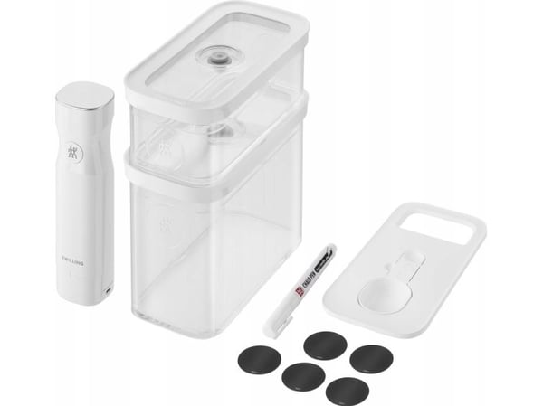 Zwilling Fresh&Save CUBE vakuumsett 5 deler transparent-hvit