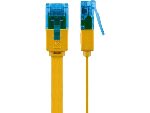Goobay 96329, 3 m, Cat6a, U/UTP (UTP), RJ-45, RJ-45, Gult