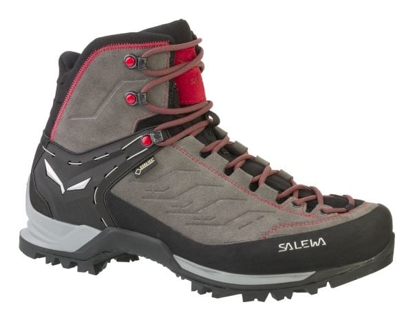 Salewa MTN Trainer Mid GTX, Hankjønn, Voksen, Kull, Grå, Rød, Utestøvler, Turgåing, Turgåing, Charcoal/Papavero