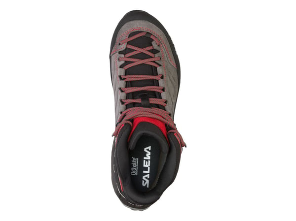 Salewa MTN Trainer Mid GTX, Hankjønn, Voksen, Kull, Grå, Rød, Utestøvler, Turgåing, Turgåing, Charcoal/Papavero