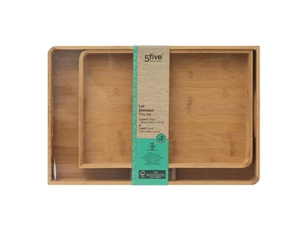 5five set med 2 brickor bambu