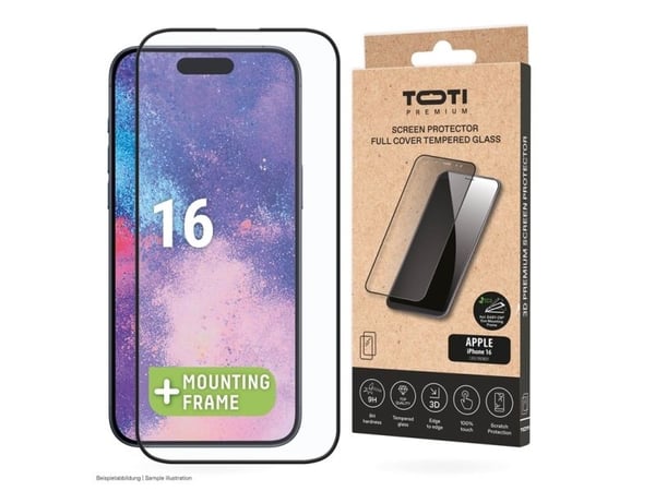 Lasi puhelin näytönsuoja Toti iPhone 15/15 Pro/16 varten