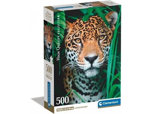 Clementoni High Quality Collection Jaguar in the Jungle, 500 stykker, Dyr, 18 år