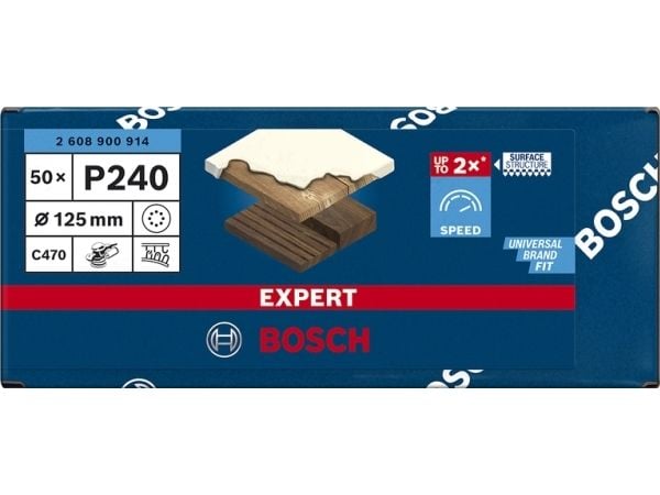 Bosch SLIBEBLAD EXC 125MM K240 8H 50 STK