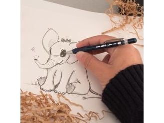 Pentel AM13C, Blå, Sort, 1,3 mm, Rund, 24 stykker, Latex