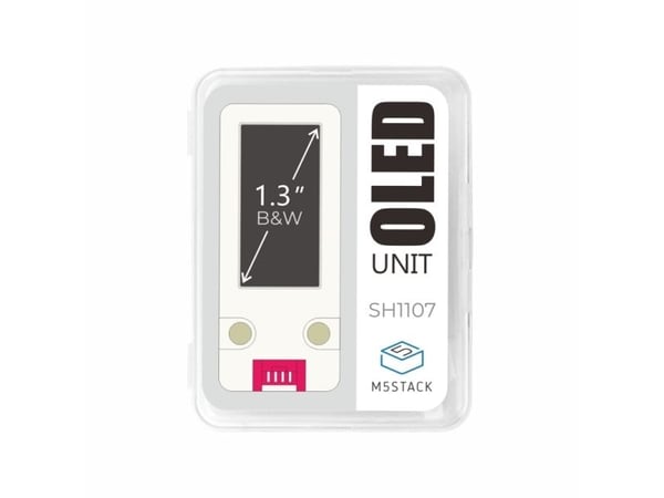 M5Stack U119, Skärm, M5, M5Stack, Vit, Plast, Metall, OLED