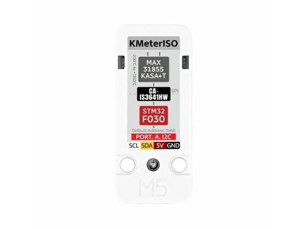 M5Stack Kmeter Isolation Unit, Termisk sensor, M5Stack, Multifärg, Vit, 24 mm, 9,6 mm, 56 mm