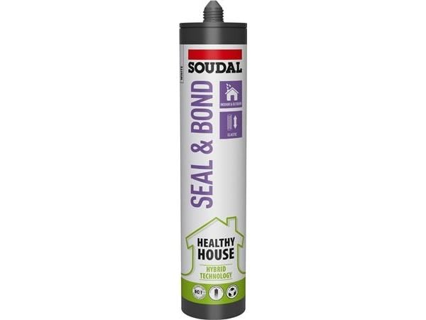 SOUDAL Healthy House High Tack Adhesive er en højkvalitets, neutral, elastisk en-komponent lim grå 290ML